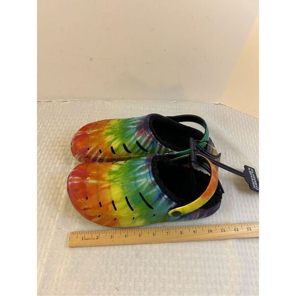 Rugged Shark clogs men’s 9 tie dye fur lined new - Picture 6 of 6